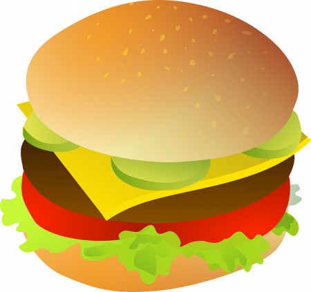 Hamburger And Hot Dog Clipart - Hamburger And Hot Dog Clipart (450x423)