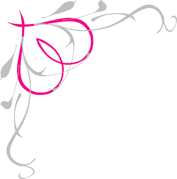 Heart Vine Corner Black Clip Art At Clker Com - Heart Vine Corner Black Clip Art At Clker Com (588x596)