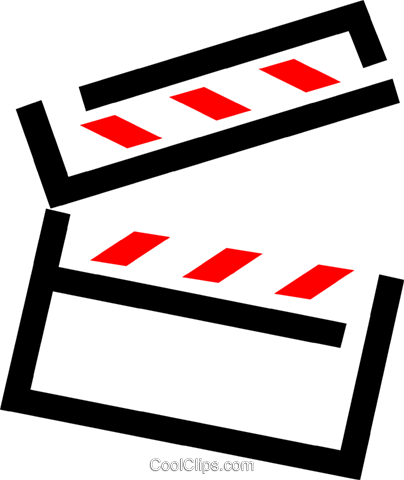 Clapboard Royalty Free Vector Clip Art Illustration - Clapboard Royalty Free Vector Clip Art Illustration (404x480)