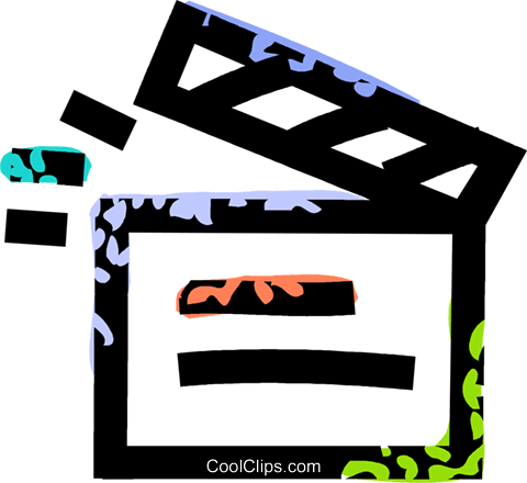 Clapboard Royalty Free Vector Clip Art Illustration - Clapboard Royalty Free Vector Clip Art Illustration (480x440)