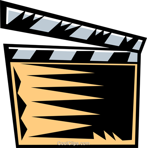 Clapboard Royalty Free Vector Clip Art Illustration - Clapboard Royalty Free Vector Clip Art Illustration (476x480)