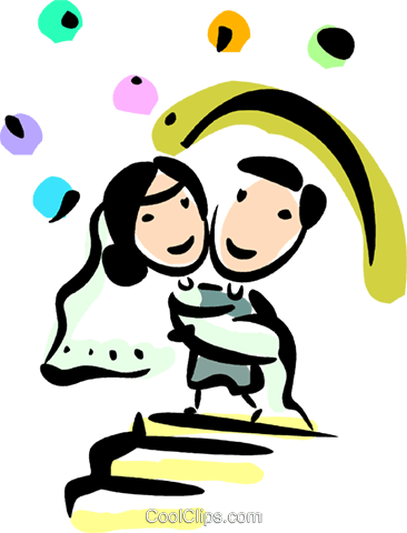 Bride And Groom Royalty Free Vector Clip Art Illustration - Bride And Groom Royalty Free Vector Clip Art Illustration (366x480)