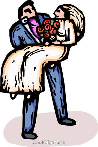 Groom Carrying The Bride Royalty Free Vector Clip Art - Groom Carrying The Bride Royalty Free Vector Clip Art (319x480)