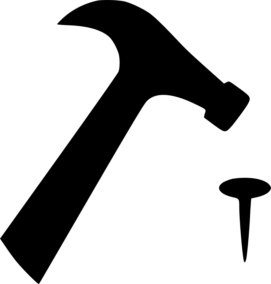 Clip Art Transparent Library Hammer Nail Svg Png Icon - Clip Art Transparent Library Hammer Nail Svg Png Icon (934x980)