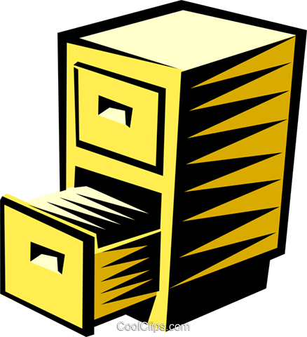 Filing Cabinet Royalty Free Vector Clip Art Illustration - Filing Cabinet Royalty Free Vector Clip Art Illustration (438x480)