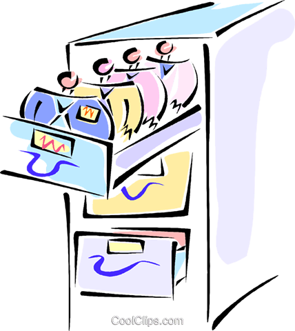 Filing Cabinet Royalty Free Vector Clip Art Illustration - Filing Cabinet Royalty Free Vector Clip Art Illustration (428x480)