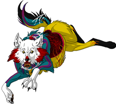 Pennywise The Dancing Clown Wolf - Pennywise The Dancing Clown Wolf (388x350)