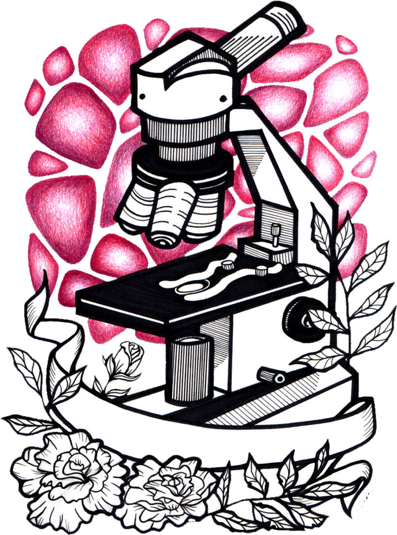Sharpie And Prismacolor Microscope Art By Lil' D Dog - Sharpie And Prismacolor Microscope Art By Lil' D Dog (900x1137)