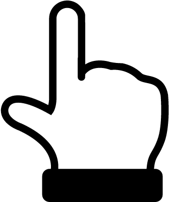 Hand Outline Pointing Upward Vector - Hand Outline Pointing Upward Vector (400x400)