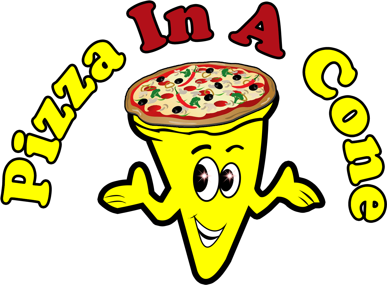 Cone Clipart Pizza - Cone Clipart Pizza (1357x1065)