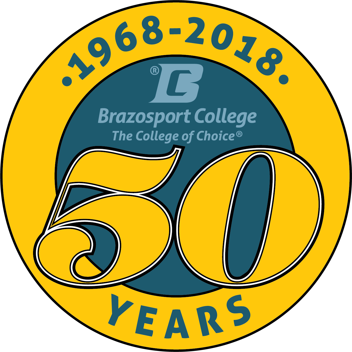 Brazosport College 50th Logo - Brazosport College 50th Logo (1374x1374)