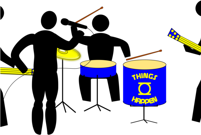 Rock Band Clipart Music Ensemble - Rock Band Clipart Music Ensemble (640x480)