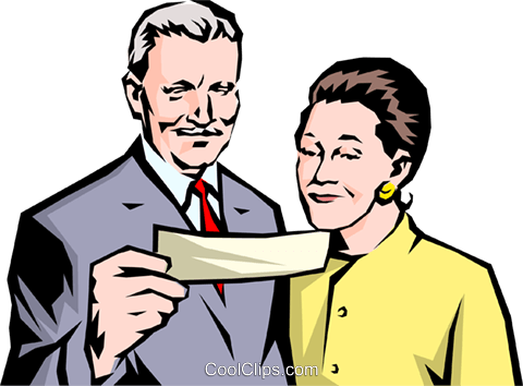 Older Couple Looking At Paper Royalty Free Vector Clip - Older Couple Looking At Paper Royalty Free Vector Clip (480x354)
