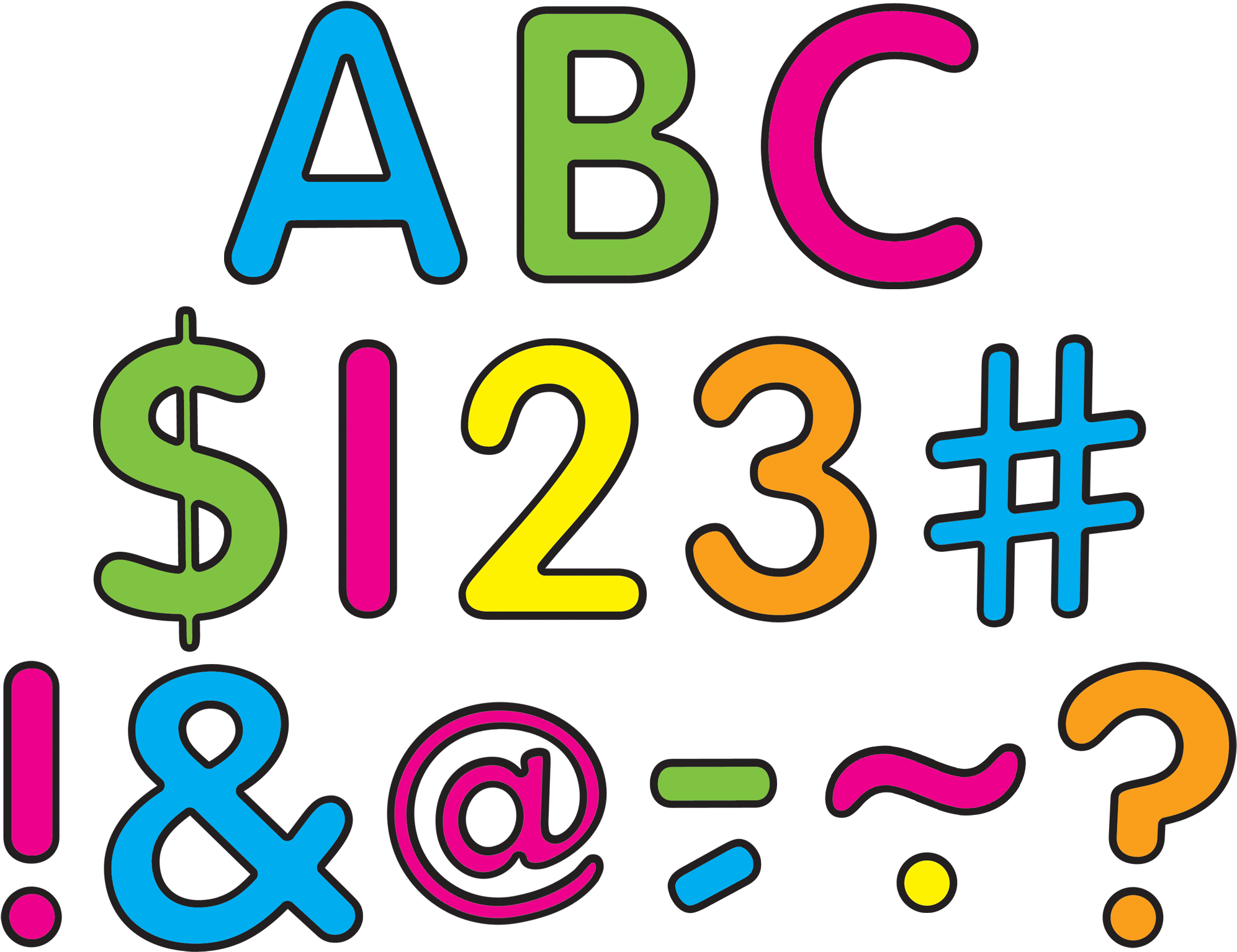 Neon Brights Classic 2" Letters Uppercase Pack - Neon Brights Classic 2" Letters Uppercase Pack (2000x1537)