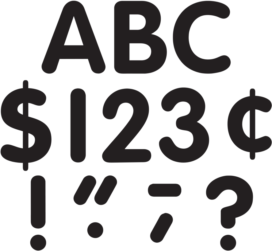 Tcr5376 Black Classic 4" Letters Uppercase Pack - Tcr5376 Black Classic 4" Letters Uppercase Pack (900x900)