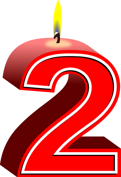 Red Birthday Candles 2 Yearsclipart Photo Png Images - Red Birthday Candles 2 Yearsclipart Photo Png Images (400x584)