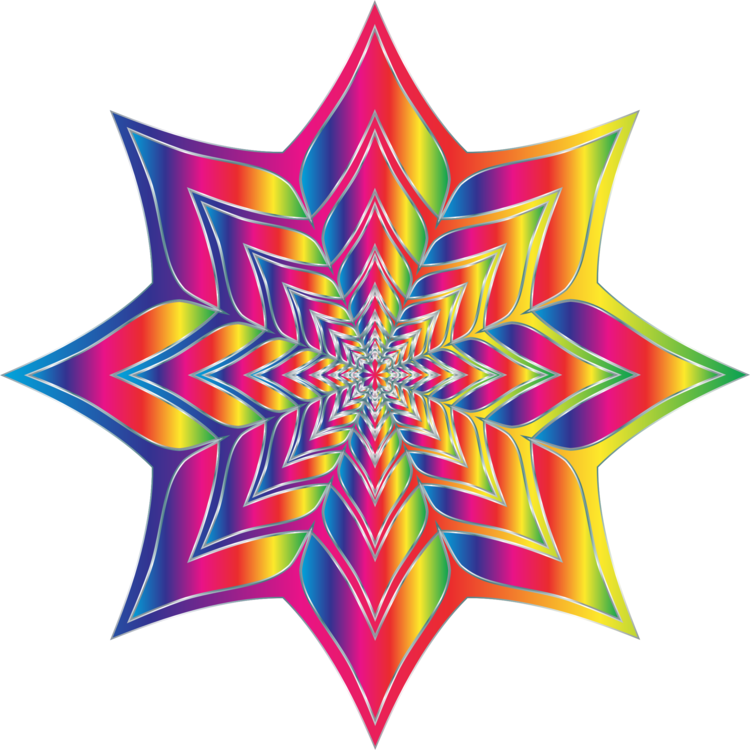 Flower Silhouette Line Art Rainbow Rose Floral Design - Flower Silhouette Line Art Rainbow Rose Floral Design (750x750)