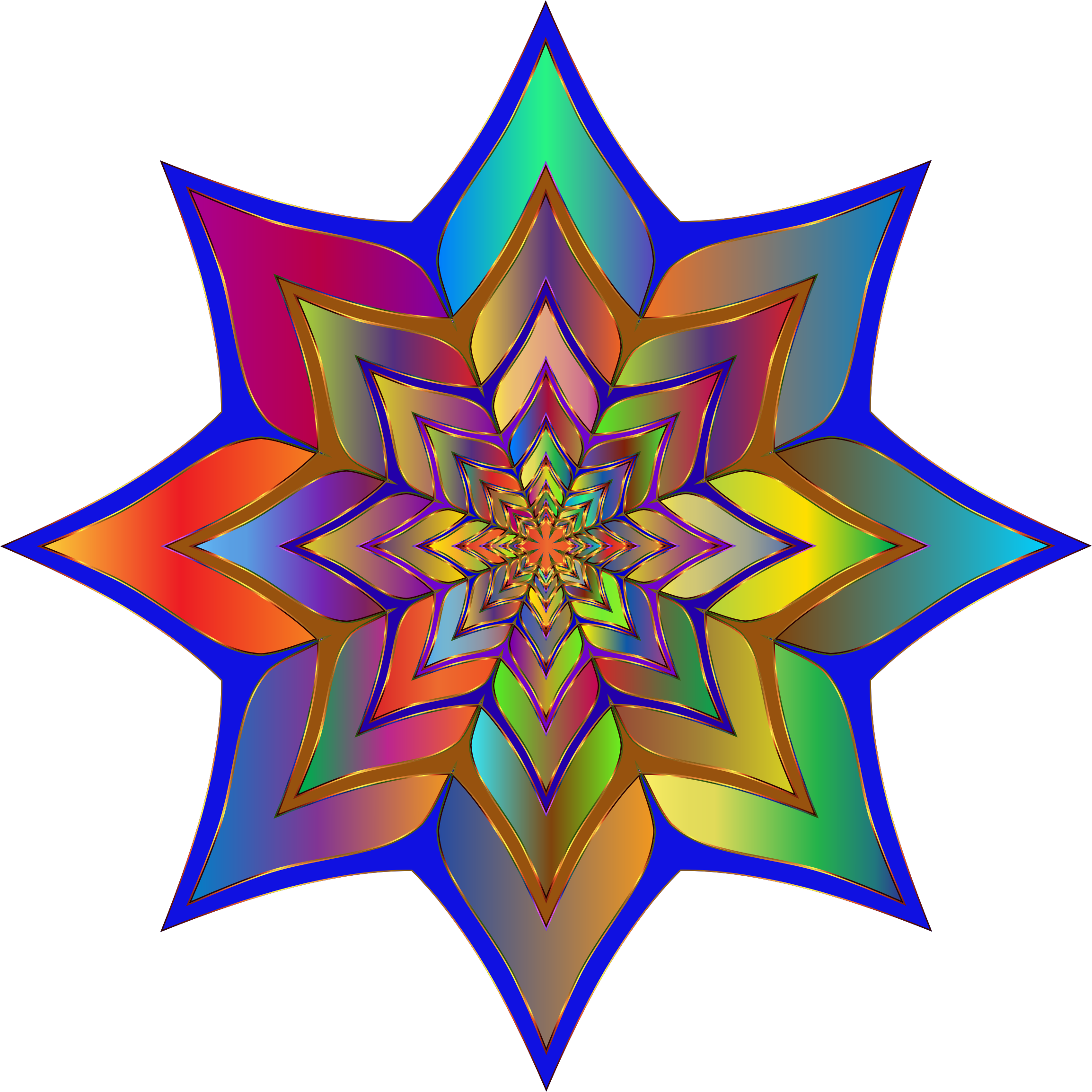 Colorful Flower Silhouette 3 Variation 2 - Colorful Flower Silhouette 3 Variation 2 (2308x2308)