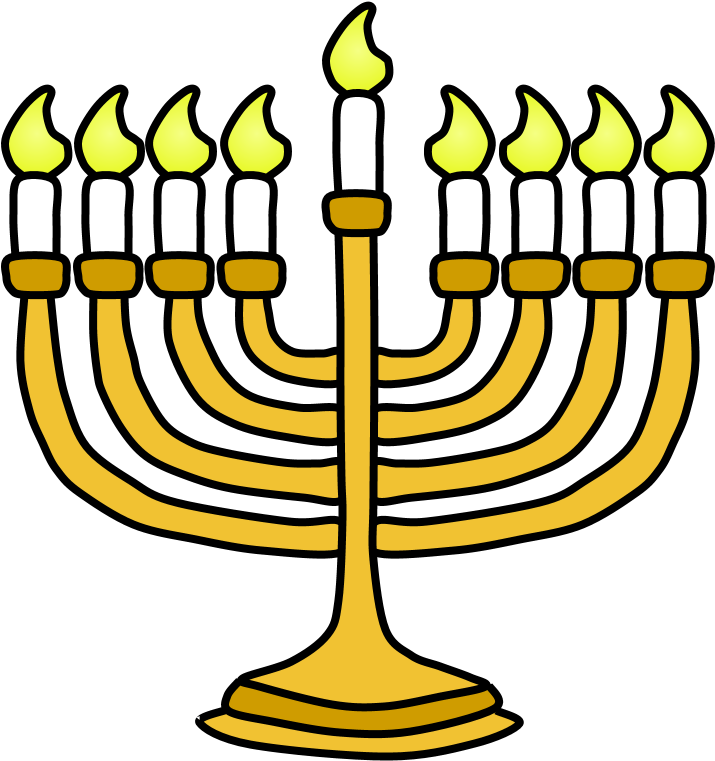 Menorah, Hanukkah, Yellow, Gold, Fully Lit - Menorah, Hanukkah, Yellow, Gold, Fully Lit (816x1056)