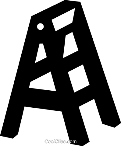 Step Ladder Royalty Free Vector Clip Art Illustration - Step Ladder Royalty Free Vector Clip Art Illustration (397x480)