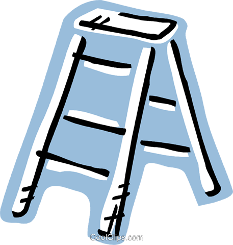 Step Ladder Royalty Free Vector Clip Art Illustration - Step Ladder Royalty Free Vector Clip Art Illustration (457x480)
