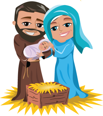 Joseph And Mary With Infant Jesus - Joseph And Mary With Infant Jesus (337x380)