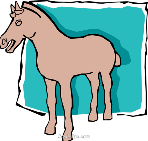 Horse Royalty Free Vector Clip Art Illustration - Horse Royalty Free Vector Clip Art Illustration (480x460)