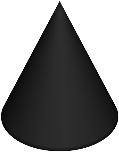 Cone, Cone-shaped, Shape, 3d, Black - Cone, Cone-shaped, Shape, 3d, Black (720x720)