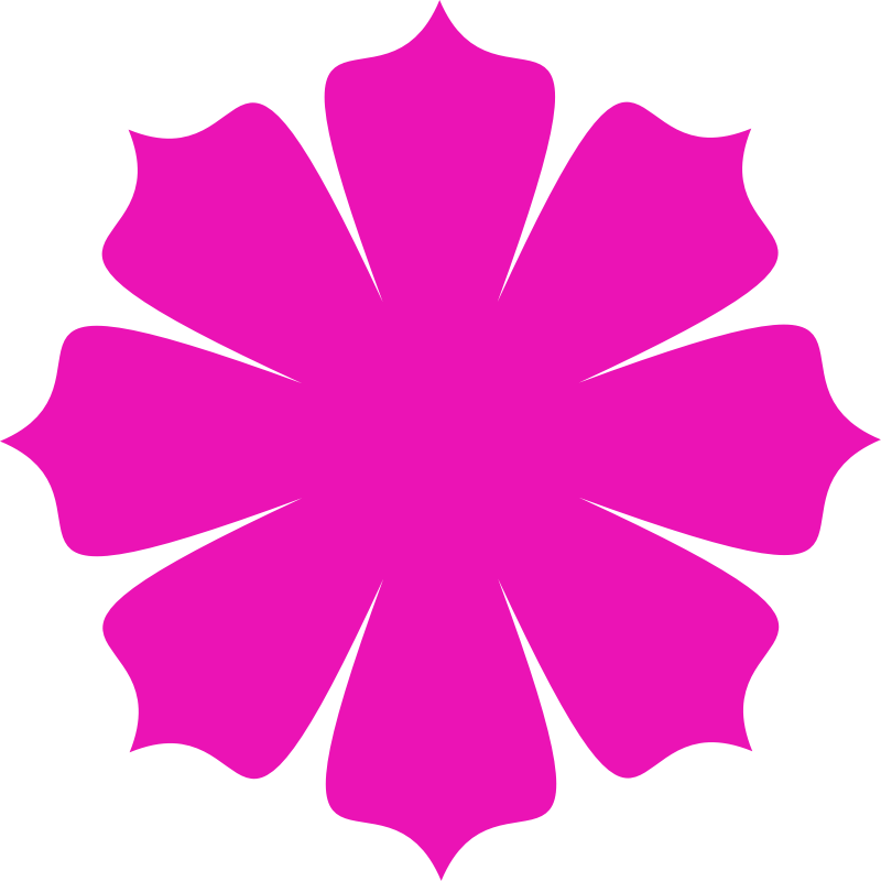 Clipart Pink Flower Shape 3d Shapes Clip Art Shapes - Clipart Pink Flower Shape 3d Shapes Clip Art Shapes (800x800)