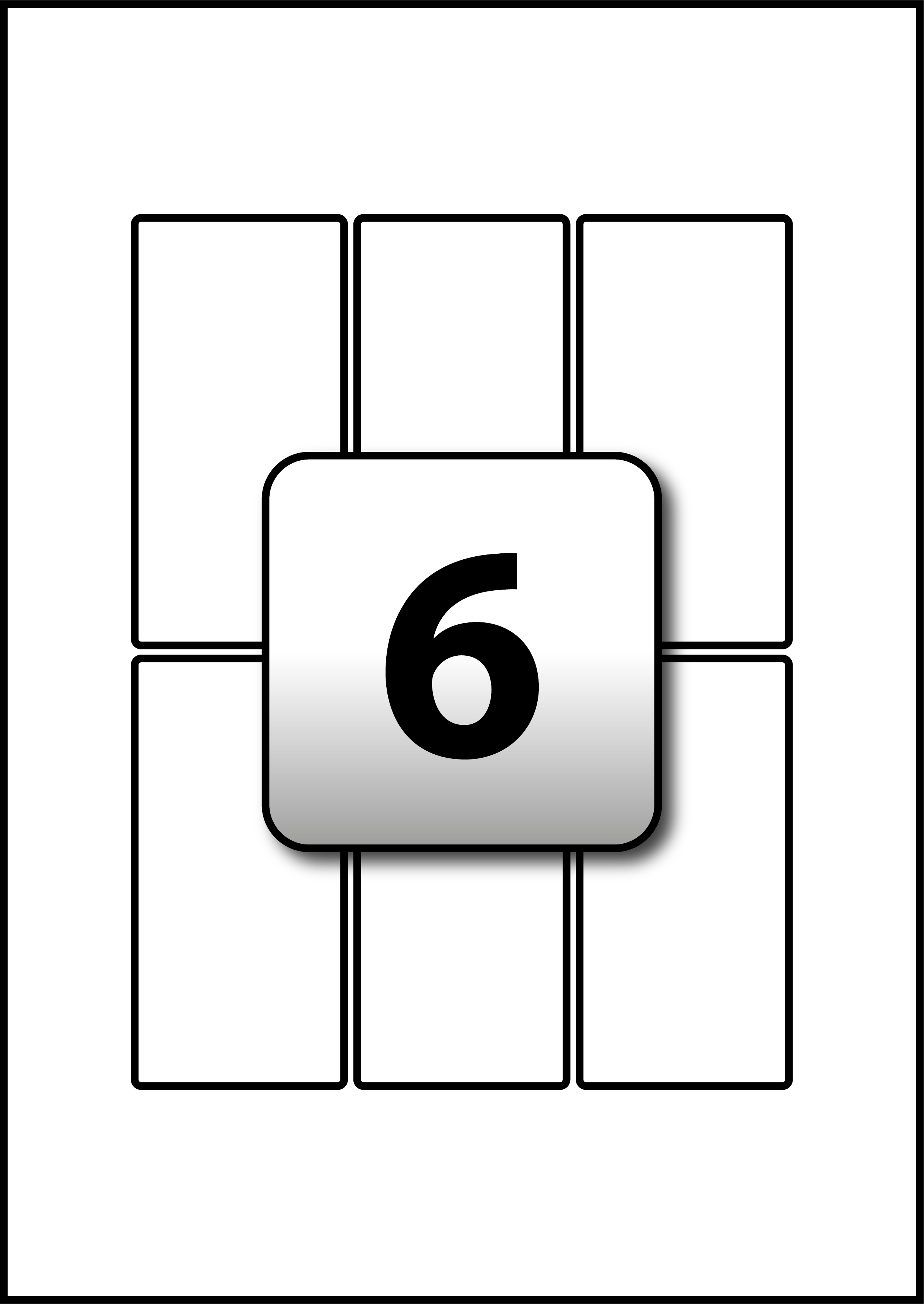 6 Rectangle Labels Per A4 Sheet 48 Mm X 98 Mm - 6 Rectangle Labels Per A4 Sheet 48 Mm X 98 Mm (2502x3530)