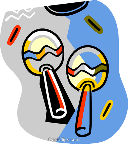 Maracas Royalty Free Vector Clip Art Illustration - Maracas Royalty Free Vector Clip Art Illustration (428x480)