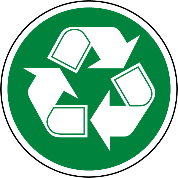 Recycle Symbol Label - Recycle Symbol Label (600x600)