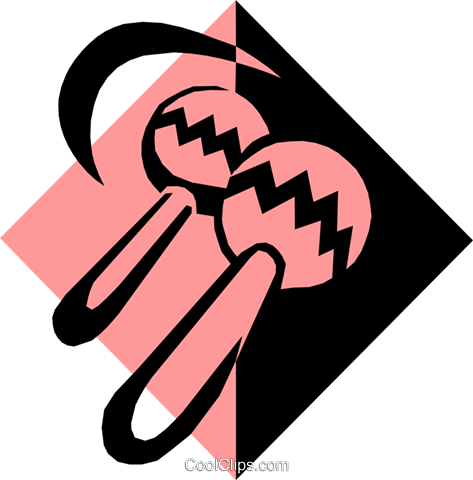 Maracas Symbol Royalty Free Vector Clip Art Illustration - Maracas Symbol Royalty Free Vector Clip Art Illustration (473x480)