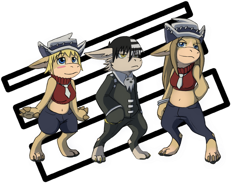 Kid, Liz, And Patty As Sk Gremlins By Arkiviste - Kid, Liz, And Patty As Sk Gremlins By Arkiviste (900x720)