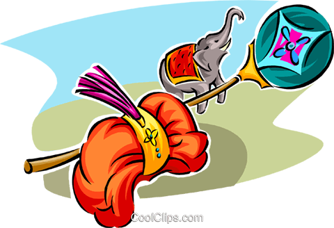 Elephant And Indian Accessories Royalty Free Vector - Elephant And Indian Accessories Royalty Free Vector (480x328)