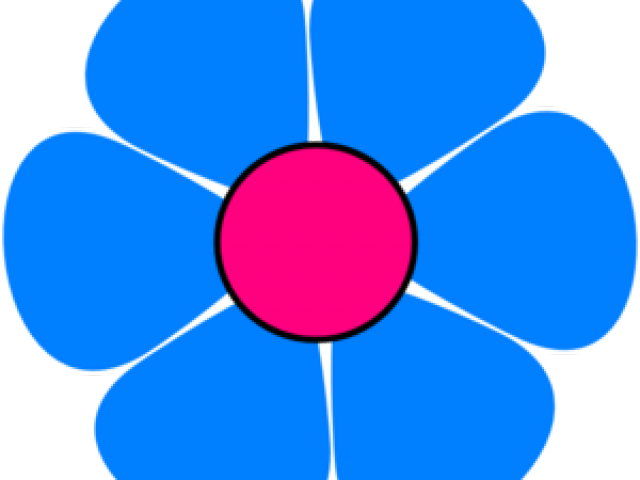Hippies Clipart Pink Blue Flower - Hippies Clipart Pink Blue Flower (640x480)