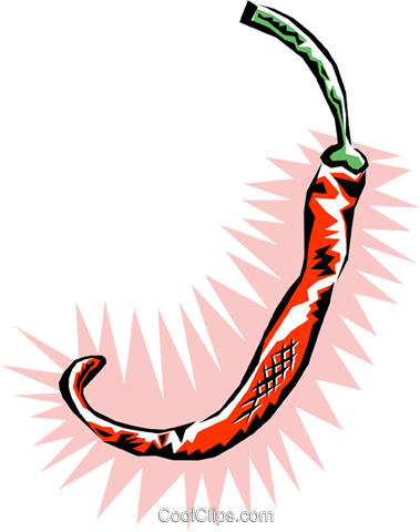 Hot Peppers Royalty Free Vector Clip Art Illustration - Hot Peppers Royalty Free Vector Clip Art Illustration (379x480)