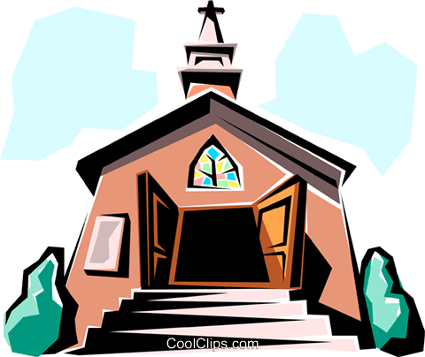 Igreja Livre De Direitos Vetores Clip Art Ilustração - Igreja Livre De Direitos Vetores Clip Art Ilustração (480x404)