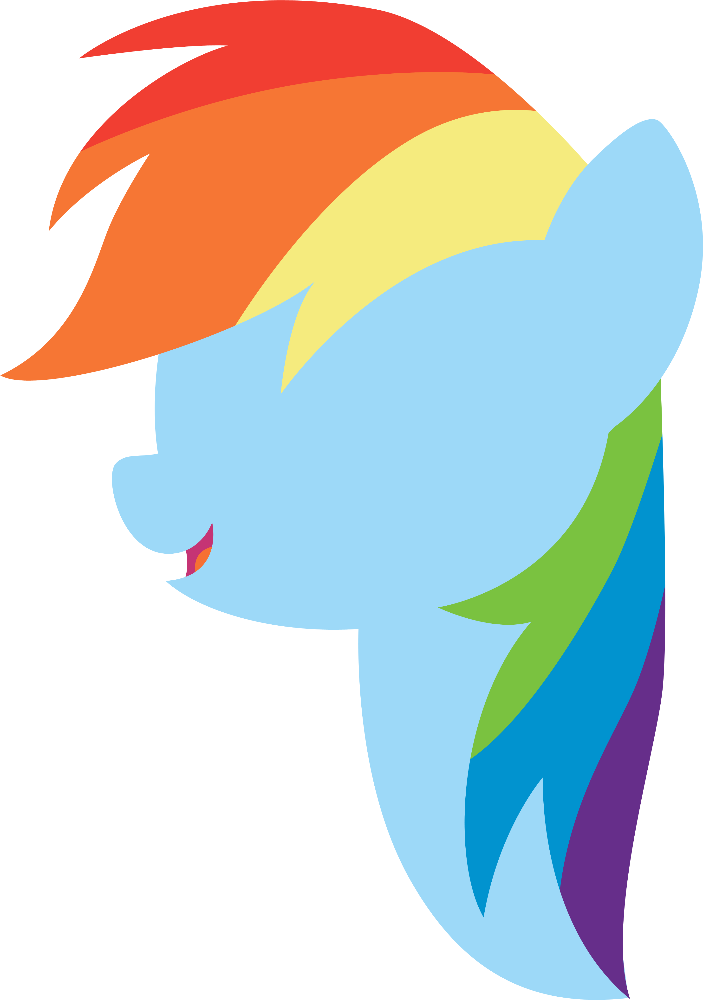 Rainbow Dash Lineless By - Rainbow Dash Lineless By (3000x4218)
