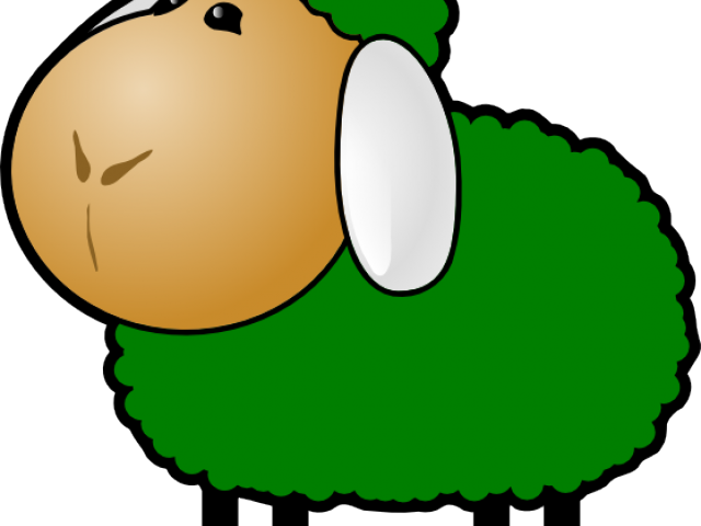 Lamb Clipart Green Sheep - Lamb Clipart Green Sheep (640x480)