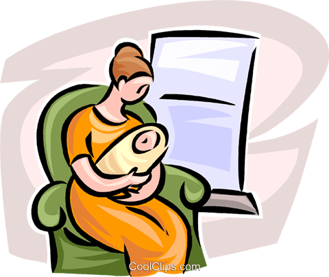 New Mother And Baby Royalty Free Vector Clip Art Illustration - New Mother And Baby Royalty Free Vector Clip Art Illustration (480x405)