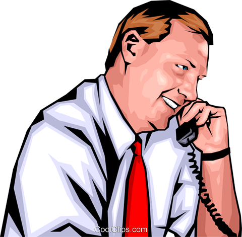Man With Phone Royalty Free Vector Clip Art Illustration - Man With Phone Royalty Free Vector Clip Art Illustration (480x471)