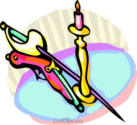 Early 18th Century Weapons Royalty Free Vector Clip - Early 18th Century Weapons Royalty Free Vector Clip (480x439)