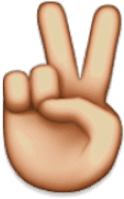 Download Ios Emoji Victory Hand Clipart Png Photo - Download Ios Emoji Victory Hand Clipart Png Photo (480x502)