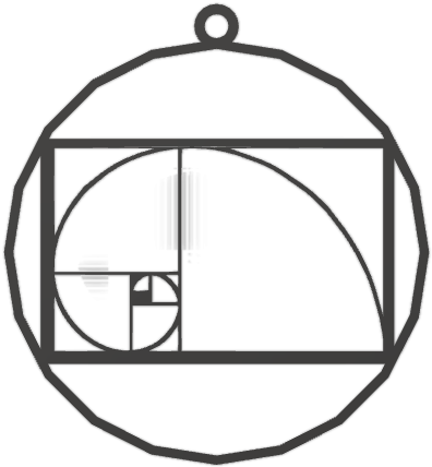 Fibonacci Spiral Pendant Mod Outer Circle - Fibonacci Spiral Pendant Mod Outer Circle (684x513)