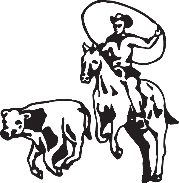 Drawing Cowboys Team Roping - Drawing Cowboys Team Roping (600x615)
