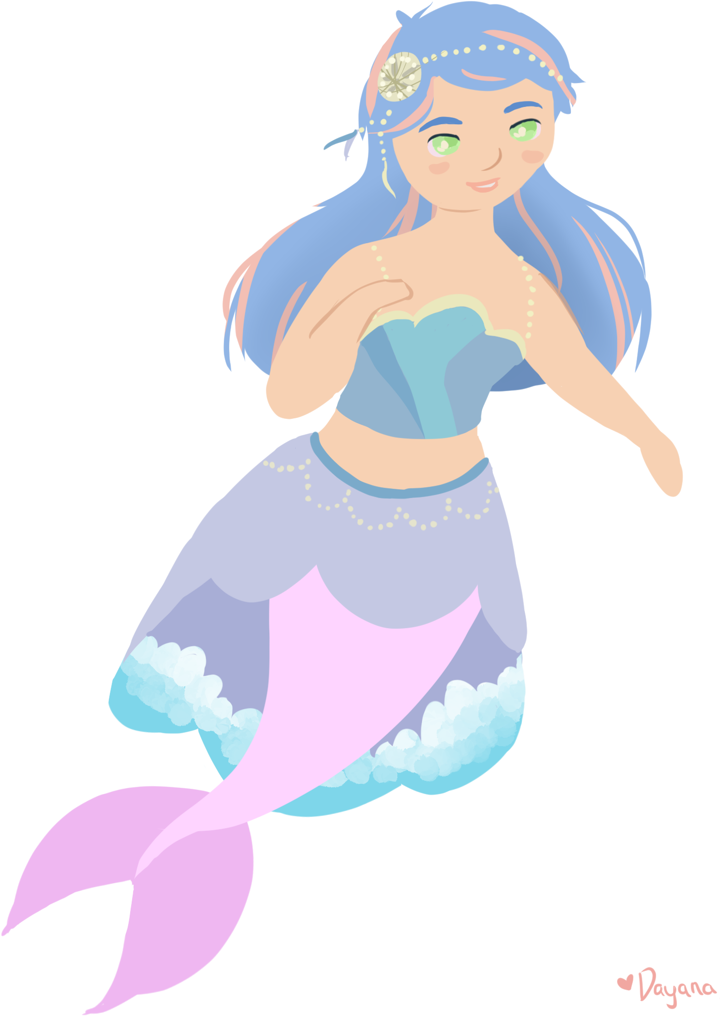 Mermaid Clipart Watercolor - Mermaid Clipart Watercolor (1939x2138)