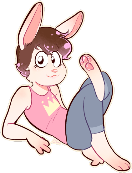 Bunny Feet And Head Clipart - Bunny Feet And Head Clipart (500x593)