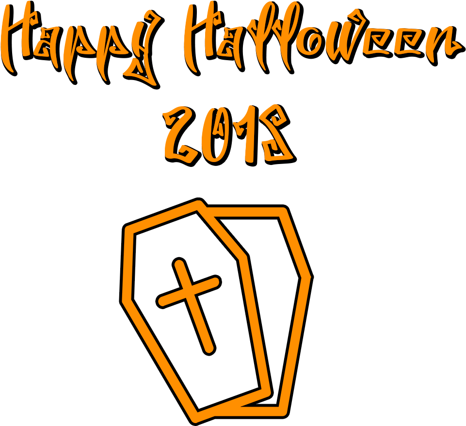 Happy Halloween 2018 Scary Font Coffin - Happy Halloween 2018 Scary Font Coffin (1000x1000)