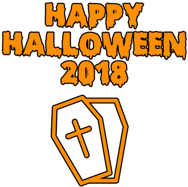 Happy Halloween 2018 Scary Coffin Bloody Font - Happy Halloween 2018 Scary Coffin Bloody Font (400x400)